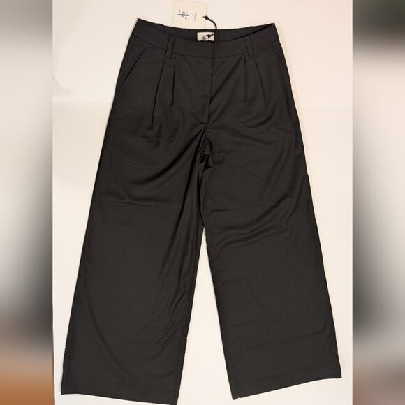 Joe's Jeans X Dani Michelle The Brody Wide Leg Trousers Black Size 6 Pants - Picture 2 of 9